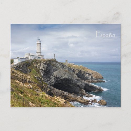 lighthouse postcard in Santander Cantabria Spain