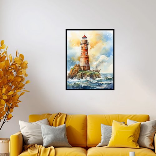 Lighthouse Poster Nautical Themed Print