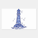 Lighthouse Rectangular Sticker at Zazzle