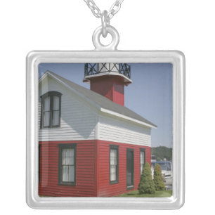 Lighthouse relocated shore in Douglas near 2 Silver Plated Necklace