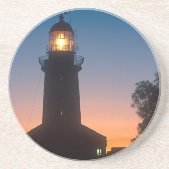 Lighthouse, Robben Island, Cape Town 2 Sandstone Coaster (Front)
