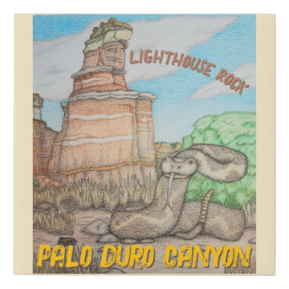 Lighthouse Rock Rattlesnake Faux Canvas Print