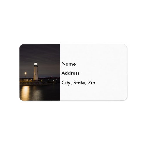 Lighthouse Rockwall Harbor Address Label