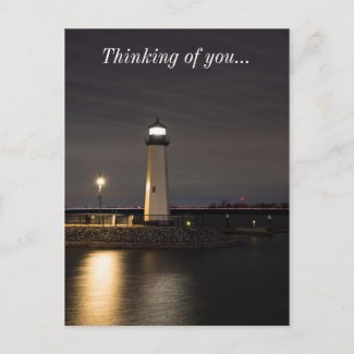 Lighthouse Rockwall Harbor Postcard