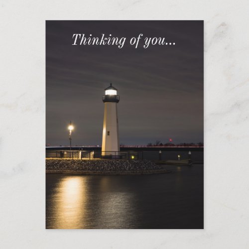 Lighthouse Rockwall Harbor Postcard