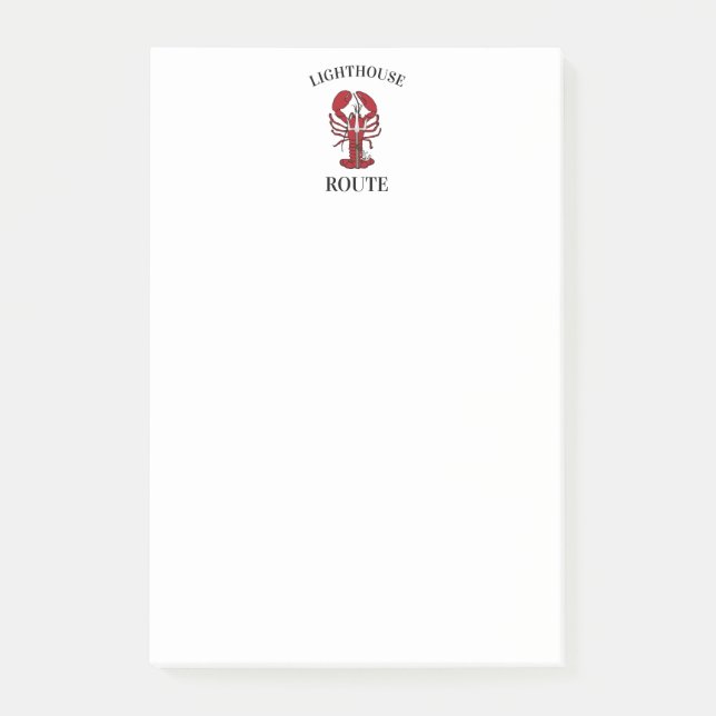 Lighthouse route Lobster Trident Nova Scotian 902 Post-it Notes (Front)