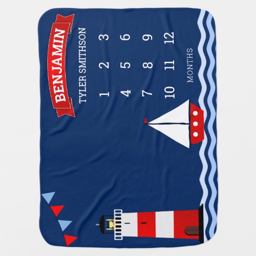 sailboat lighthouse blanket