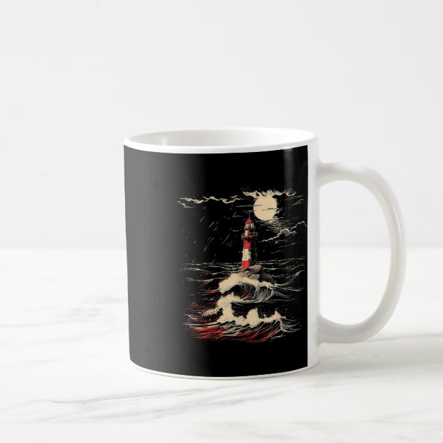 Lighthouse Sailing Sea Beach Boating Seaside House Coffee Mug (Right)