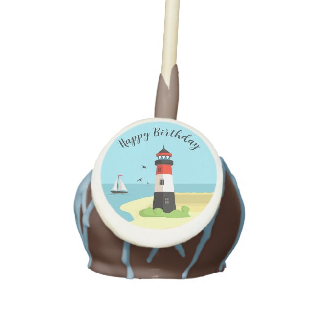 Lighthouse Scene Design Cake Pop