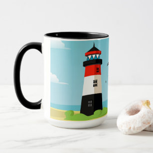 Lighthouse Scene Design Coffee Mug
