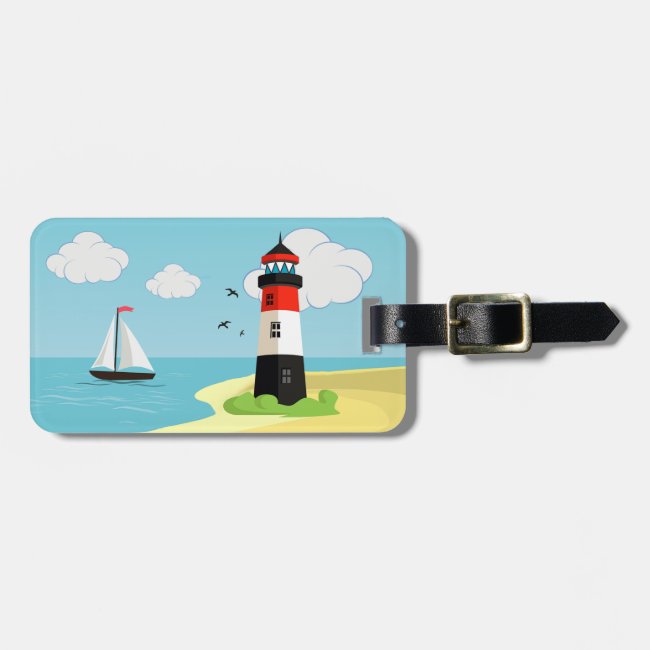 Lighthouse Scene Design Luggage Tag