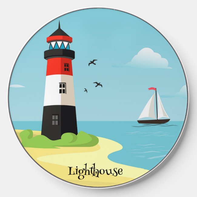 Lighthouse Scene Design Wireless Charger
