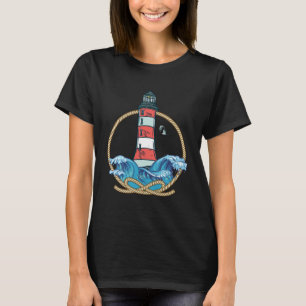 Lighthouse Sea Seagull Coast North Moin T-Shirt