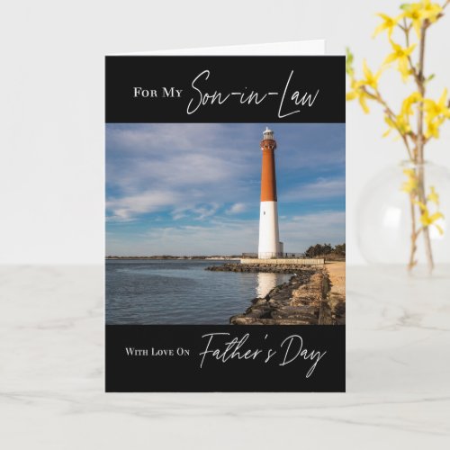 Lighthouse Seascape Fathers Day for Son_in_Law Card