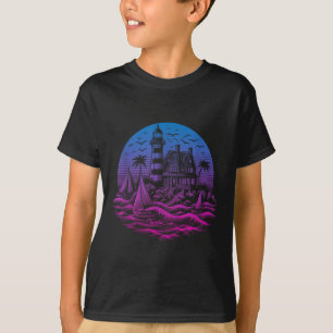 Lighthouse Seaside House Sailing Sea Beach Life Bo T-Shirt