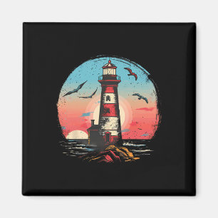 Lighthouse Seaside House Sailing Sea Boating Light Magnet