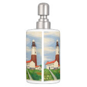 Lighthouse Soap Dispenser & Toothbrush Holder Set (Back)