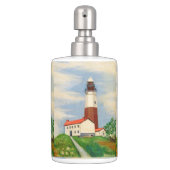 Lighthouse Soap Dispenser & Toothbrush Holder Set (Front)
