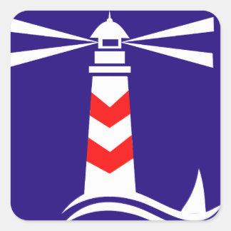 Lighthouse Square Sticker