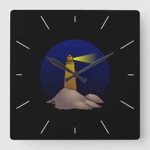 Lighthouse Square Wall Clock