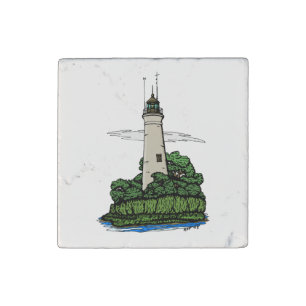 Lighthouse Stone Magnet
