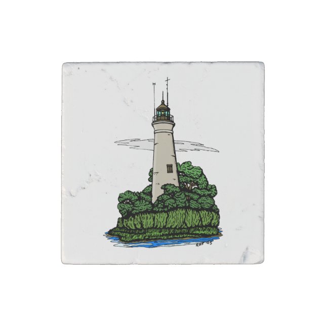 Lighthouse Stone Magnet (Front)