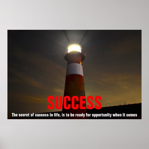 Lighthouse Success Quote Inspirational Poster