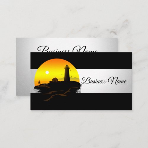 Lighthouse _ Sundown Business Card