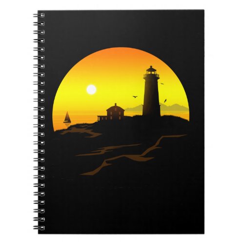 Lighthouse Sundown Notebook