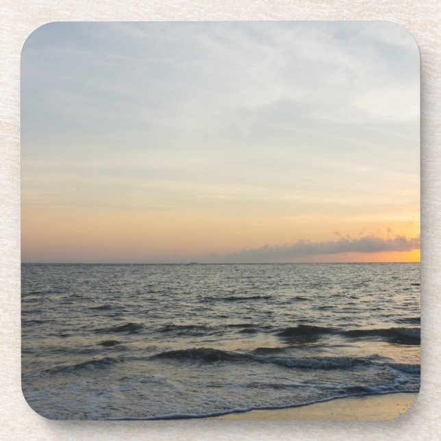 Lighthouse Sunrise Beverage Coaster (Front)