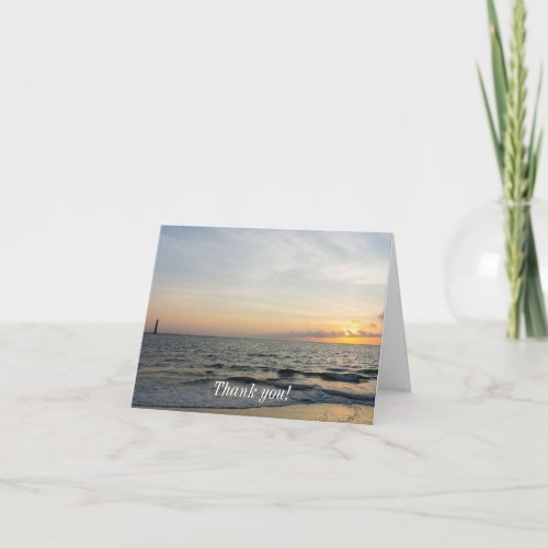 Lighthouse Sunrise Thank You Card