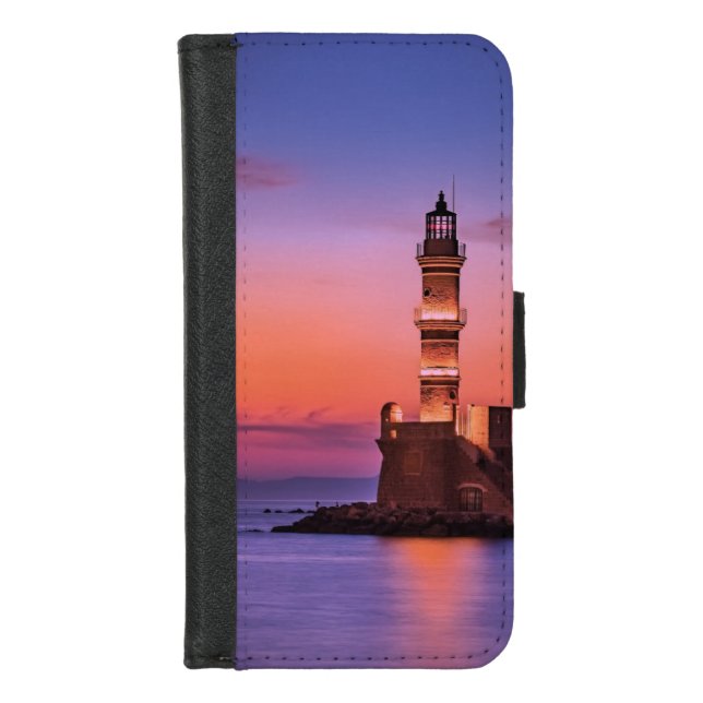 Lighthouse Sunset Coast Tower iPhone Wallet Case (Front)