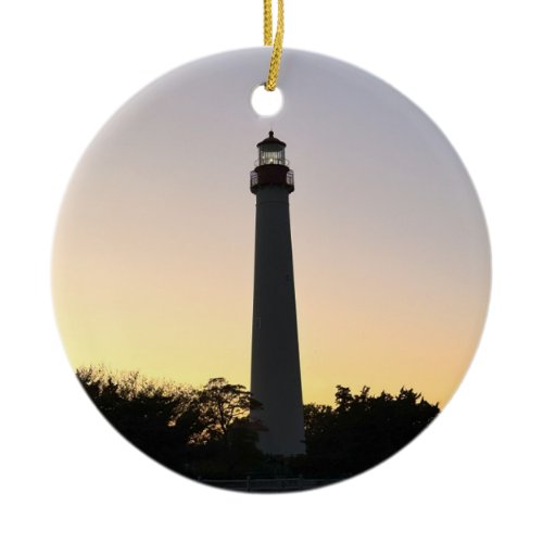 Lighthouse Sunset Photo Ornaments