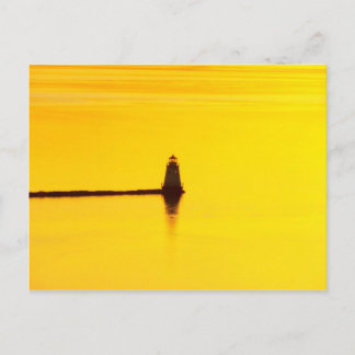 Lighthouse Sunset Postcard