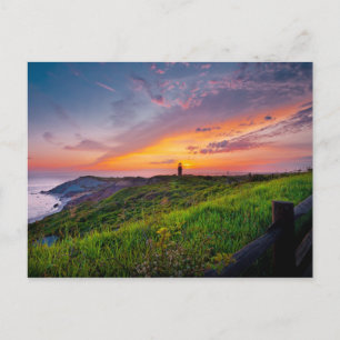 Lighthouse Sunset Postcard