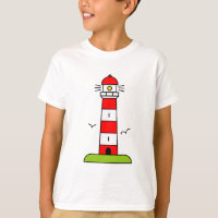 Lighthouse t shirt for kids | Nautical beach theme