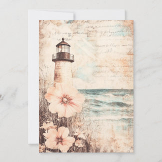 Lighthouse thank you card