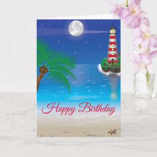 Lighthouse Themed Birthday Card