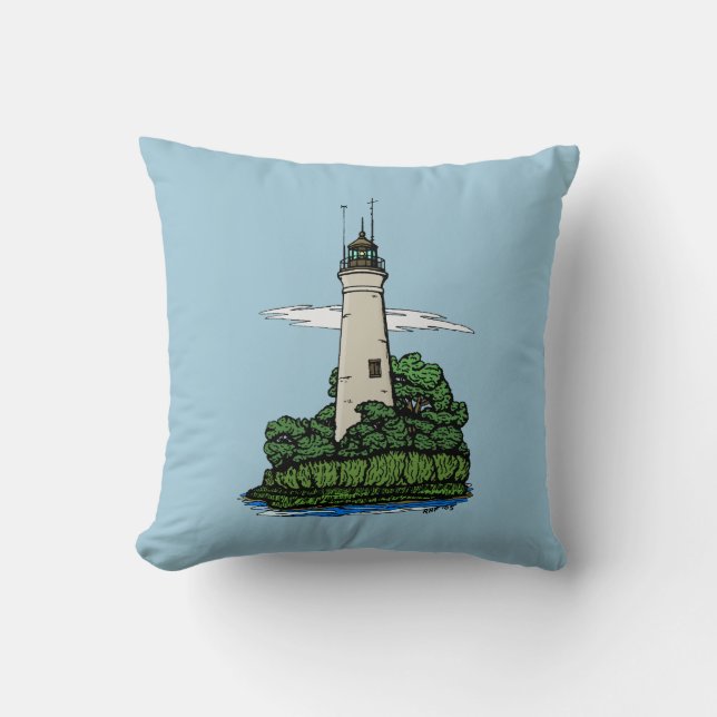 Lighthouse Throw Pillow (Front)
