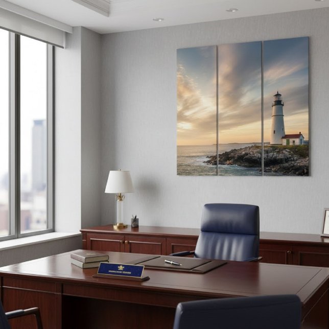 Lighthouse Triptych Nautical Law Office Wall Art (Creator Uploaded)