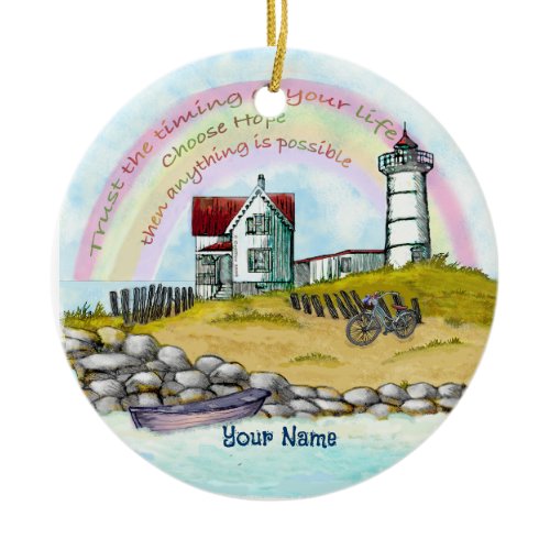 Lighthouse Trust the Timing  ornament