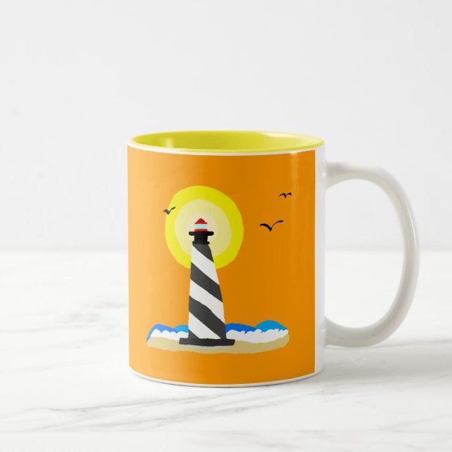 Lighthouse Two-Tone Coffee Mug (Right)