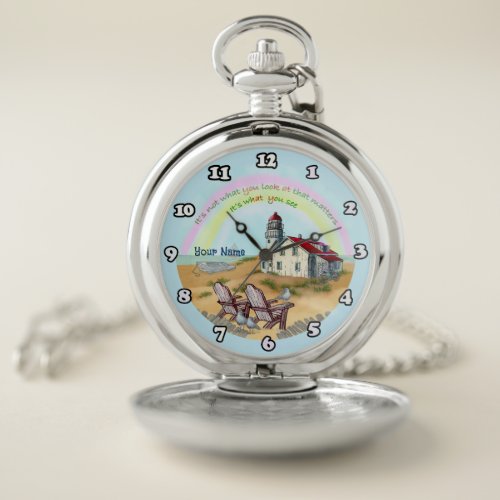 Lighthouse Viewpoint  Pocket Watch