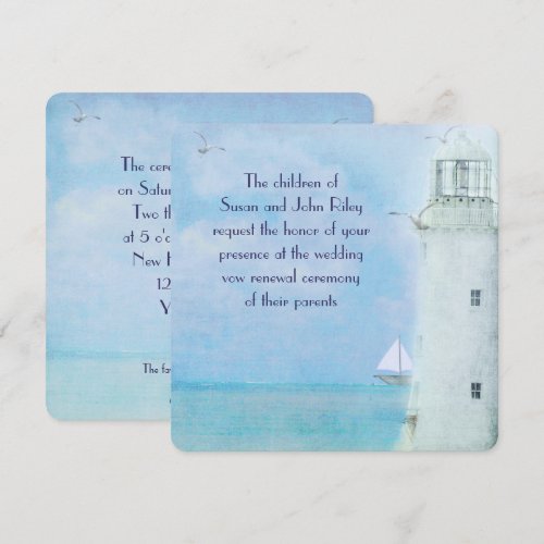 Lighthouse Vow Renewal Invite