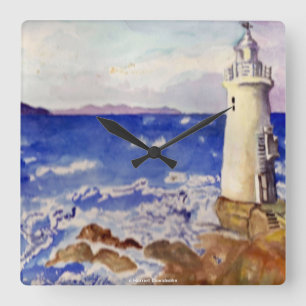 LIGHTHOUSE WALL CLOCK - BEACH DESIGNER GIFTS