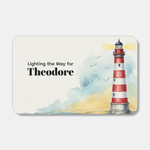 Lighthouse Watercolor Personalized Birthday Matchboxes