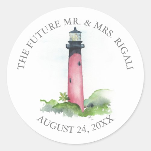 Lighthouse Wedding Envelope Seals
