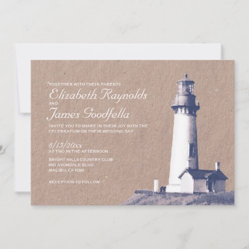 Lighthouse Wedding Invitations