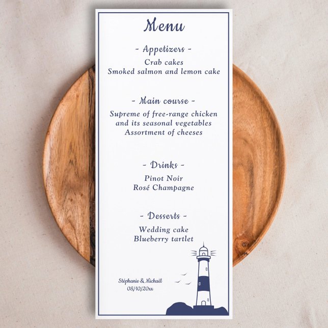 Lighthouse Wedding Menu (Lighthouse Wedding Menu)