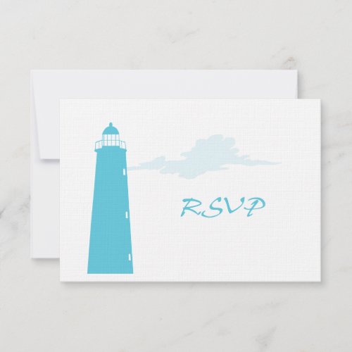 Lighthouse wedding RSVP